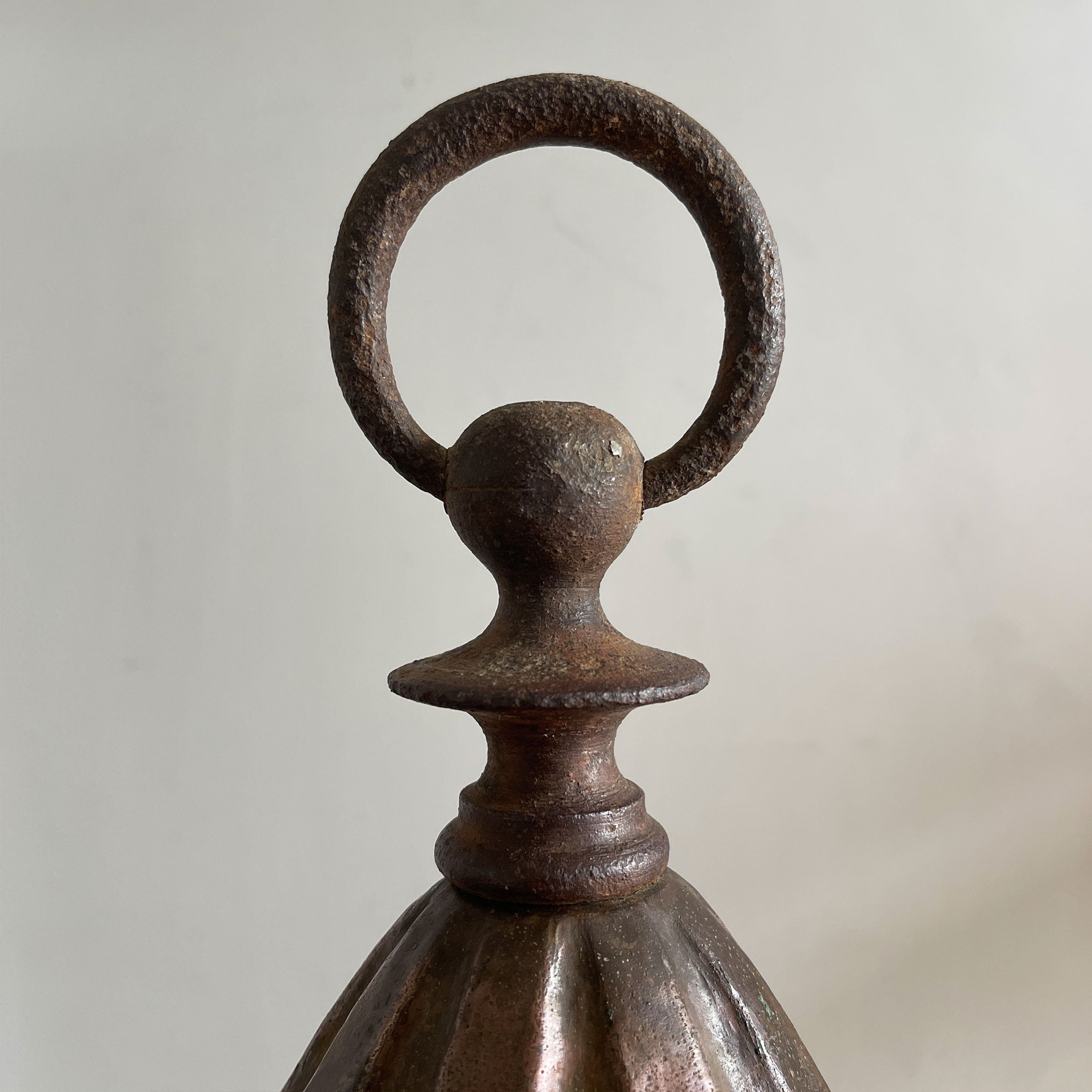 A Copper & Iron Arts & Crafts Hall Lantern