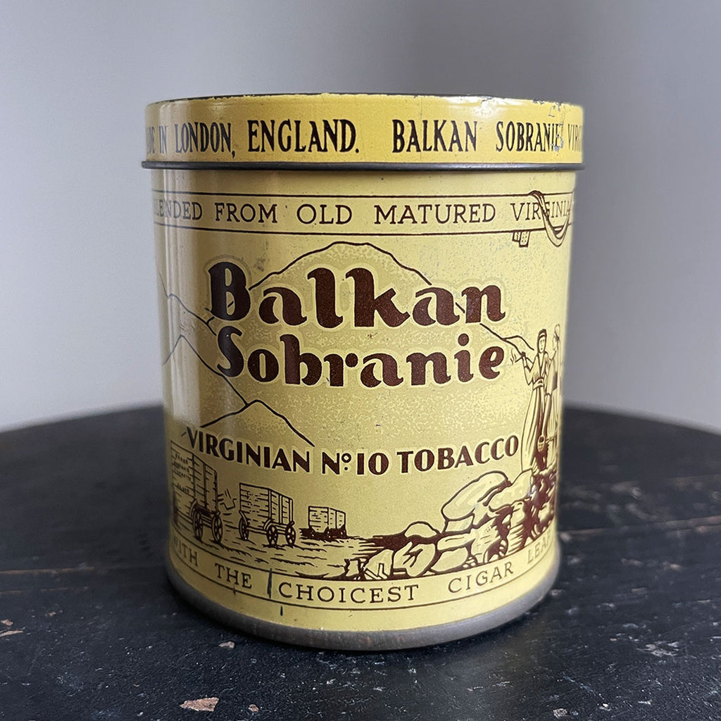 A nice and clean Vintage Balkan Sobranie Tobacco Tin - SHOP NOW - www.intovintage.co.uk