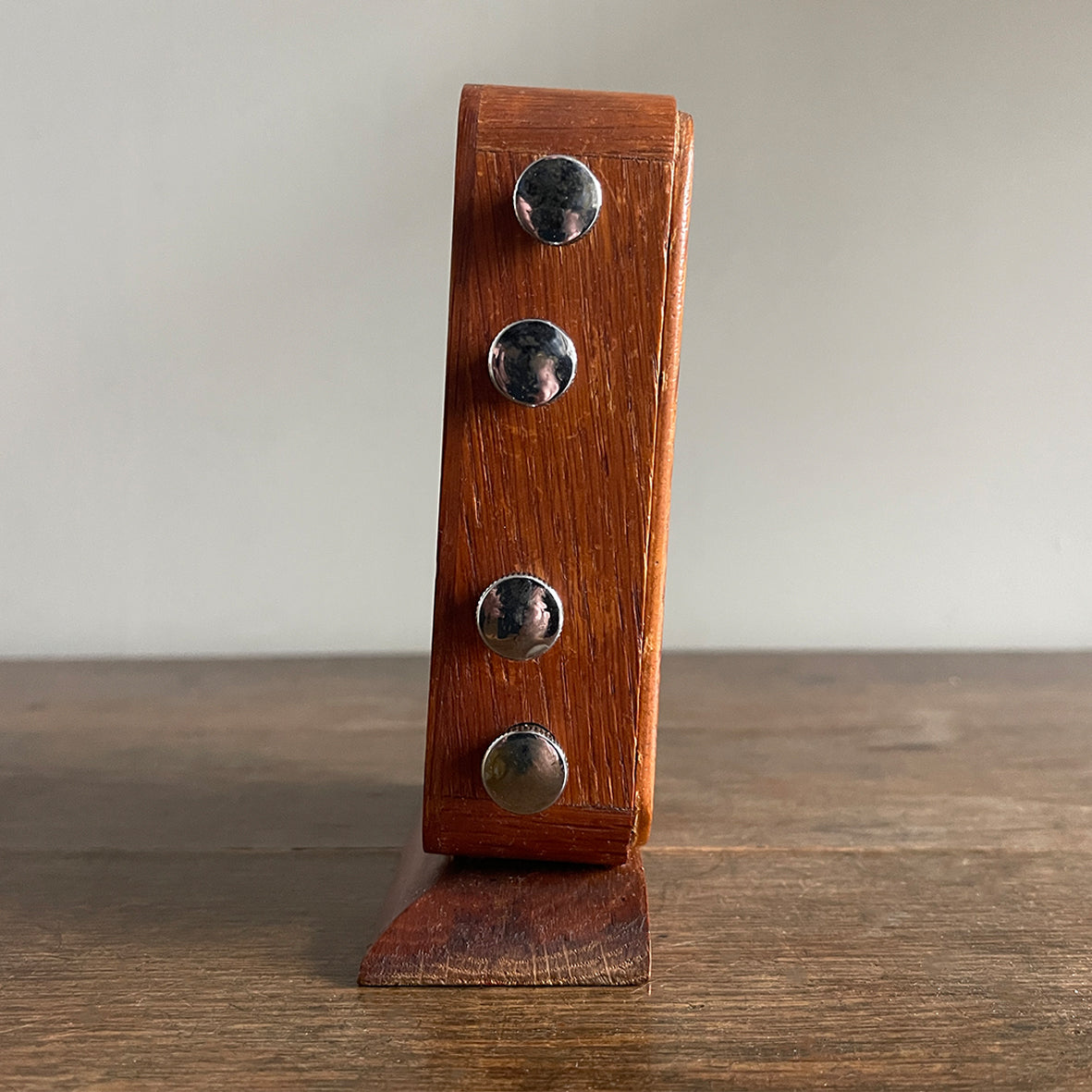 A 1950s perpetual desk calendar in oak. Still nice and fresh and perfect for your desk - SHOP NOW - www.intovintage.co.uk