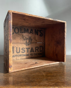 A petit, early Coleman's Mustard Box that would have held 48 2d tins of Colman's Mustard (Compound). Nice colours to the front. - SHOP NOW - www.intovintage.co.uk