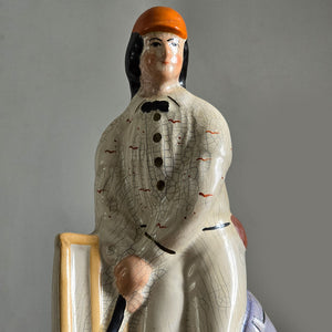 A pair of Staffordshire Flat-Back Cricketers - SHOP NOW - www.intovintage.co.uk