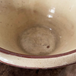 An Antique glazed terracotta Dairy Cream Bowl with rare original Lid. Ideal for bread proving. Welsh late 19th Century - SHOP NOW - www.intovintage.co.uk