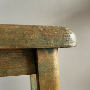 A vintage George VI stamped stool. Fantastic age related wear and patina yet still totally solid. The seat section has a cut in 'S' shaped handle - SHOP NOW - www.intovintage.co.uk