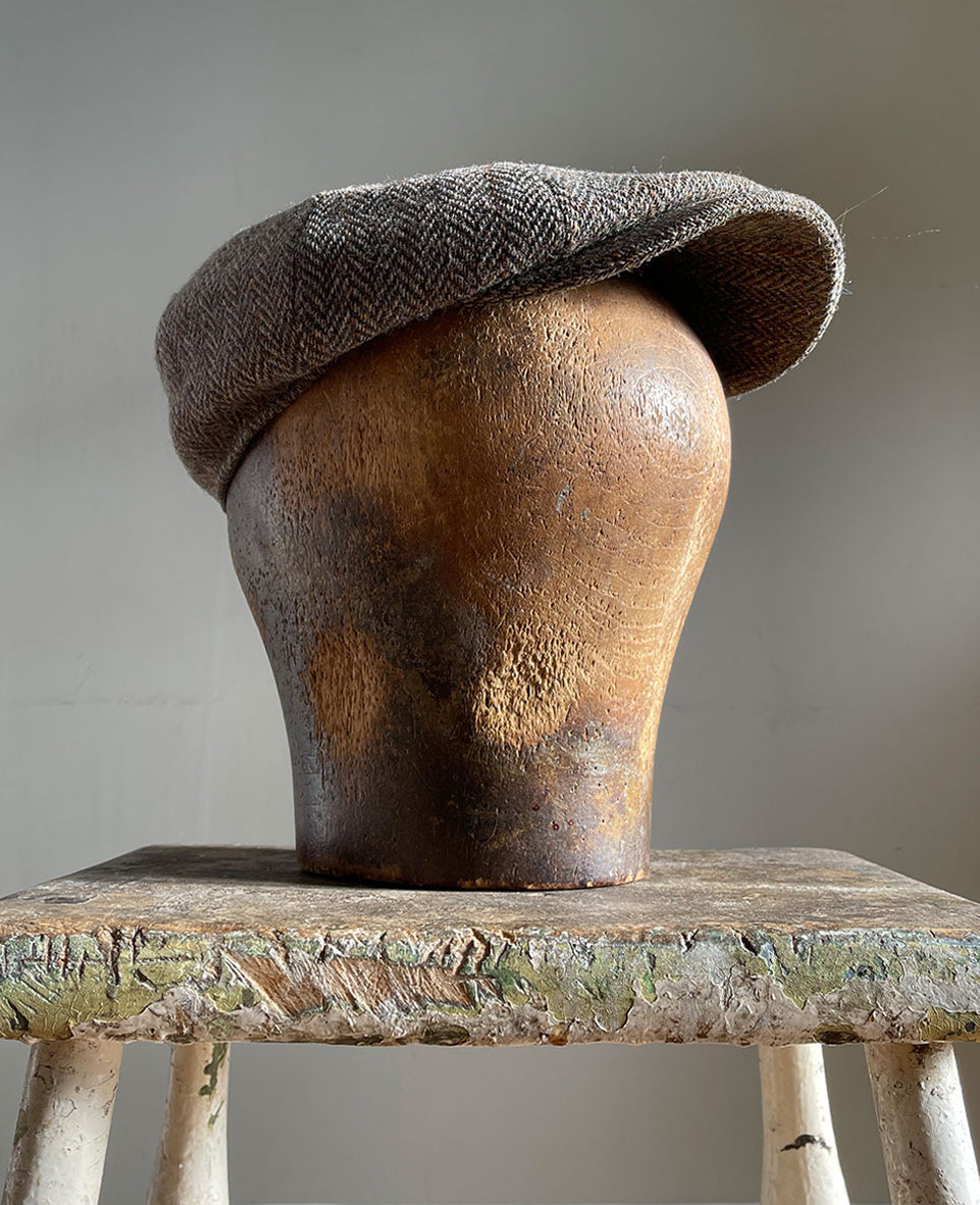 This Milliners Hat Block is a real beauty. Perfectly aged, great colour and oh so tactile.The perfect resting place for resting you hat or cap when not in use - SHOP NOW - www.intovintage.co.uk