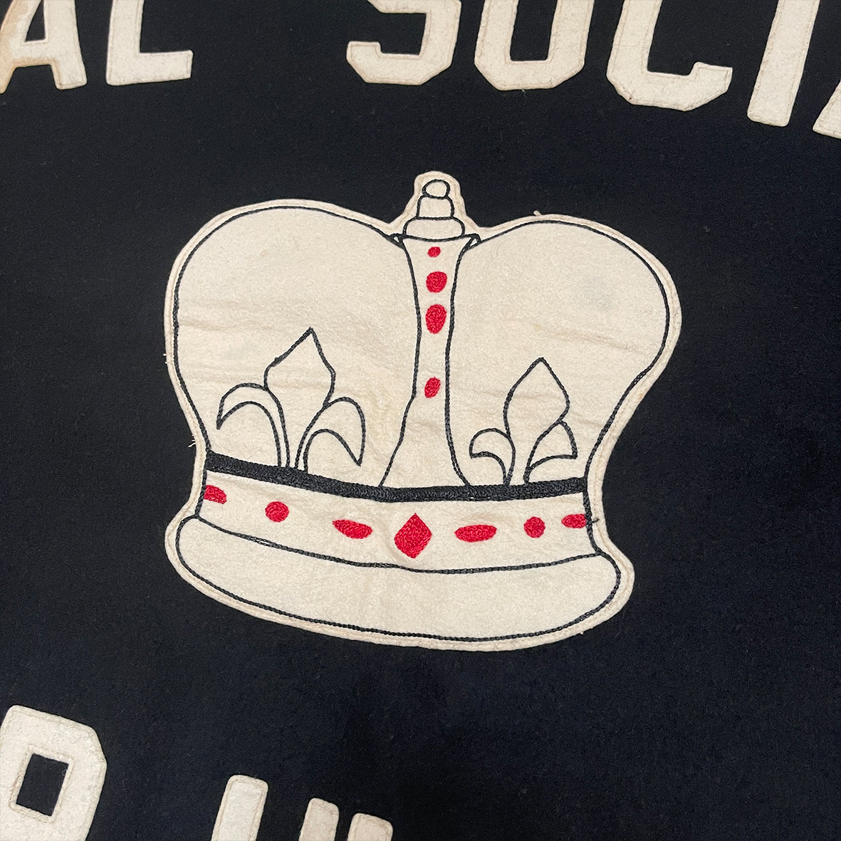 A super cool vintage banner from the Imperial Social Club of New York. The club's name and motto 'SUCCEED FOR HIGHER SUCCESS' are made up of individual letters that are hand-stitched onto the heavy black felt fabric - Very Cool! SHOP NOW - www.intovintage.co.uk