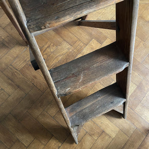 A wonderful set of Vintage CAJAC Step Ladders with the CAJAC Trade Mark clasp badges on each side. Very slim when folded so great for storage - SHOP NOW - www.intovintage.co.uk