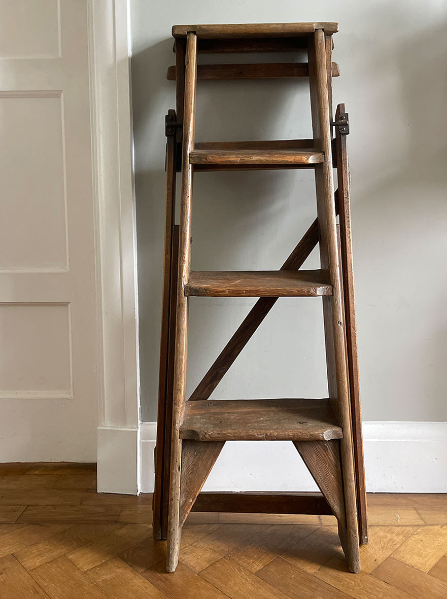 A wonderful set of Vintage CAJAC Step Ladders with the CAJAC Trade Mark clasp badges on each side. Very slim when folded so great for storage - SHOP NOW - www.intovintage.co.uk