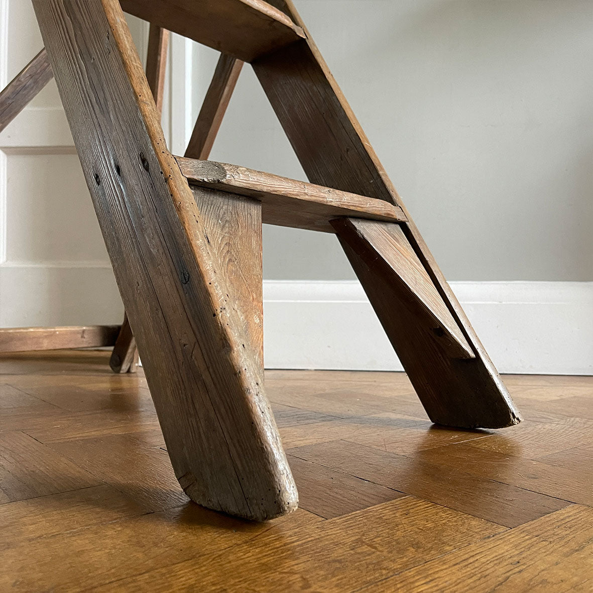 A wonderful set of Vintage CAJAC Step Ladders with the CAJAC Trade Mark clasp badges on each side. Very slim when folded so great for storage - SHOP NOW - www.intovintage.co.uk