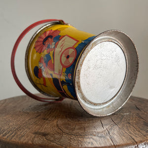 A Vintage Child's Tin Beach Bucket