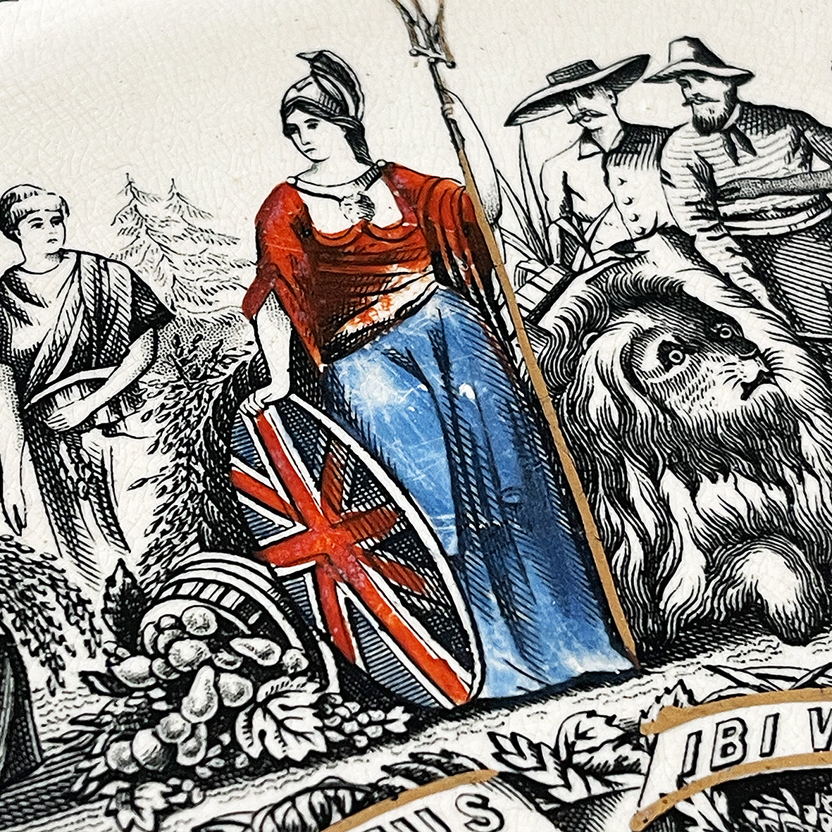 A Queen Victoria 1887 Jubilee Plate cramed pack full of interesting information about the British Empire. Including imports and exports, population and owned land. Transfer print and hand coloured - SHOP NOW - www.intovintage.co.uk