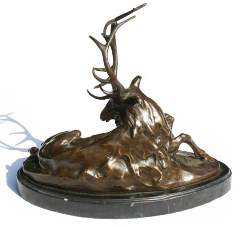 Antique Bronze Stag by Milo. Find this and other Beautiful Vintage items for you home at Intovintage.co.uk