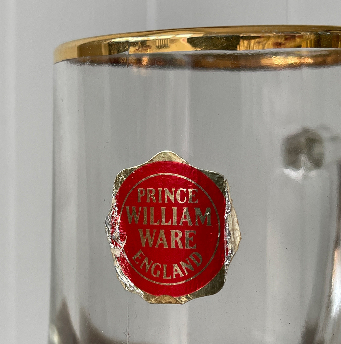 A Super Kitsch Vintage Prince William Ware Tankard with a naughty secret! On the front of a glass the young lady is wearing a red bikini sitting on a stool brushing her hair, turn it round and her bikini disappears and she's sitting there in her birthday suit! - SHOP NOW - www.intovintage.co.uk