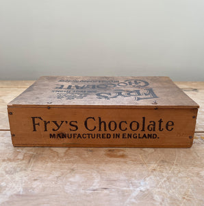 A Vintage Fry's Sweet Chocolate Box with great graphics to all outer sides, and printed graphics to the front edge and inside - SHOP NOW - www.intovintage.co.uk