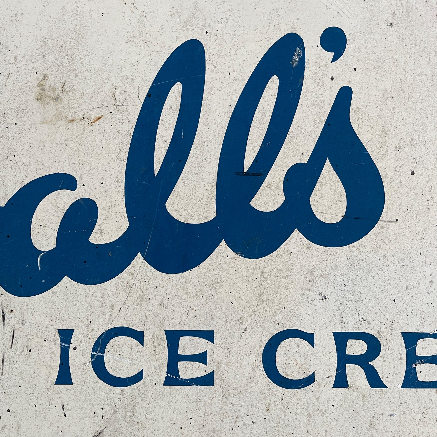 A Vintage Walls Ice Cream Sign