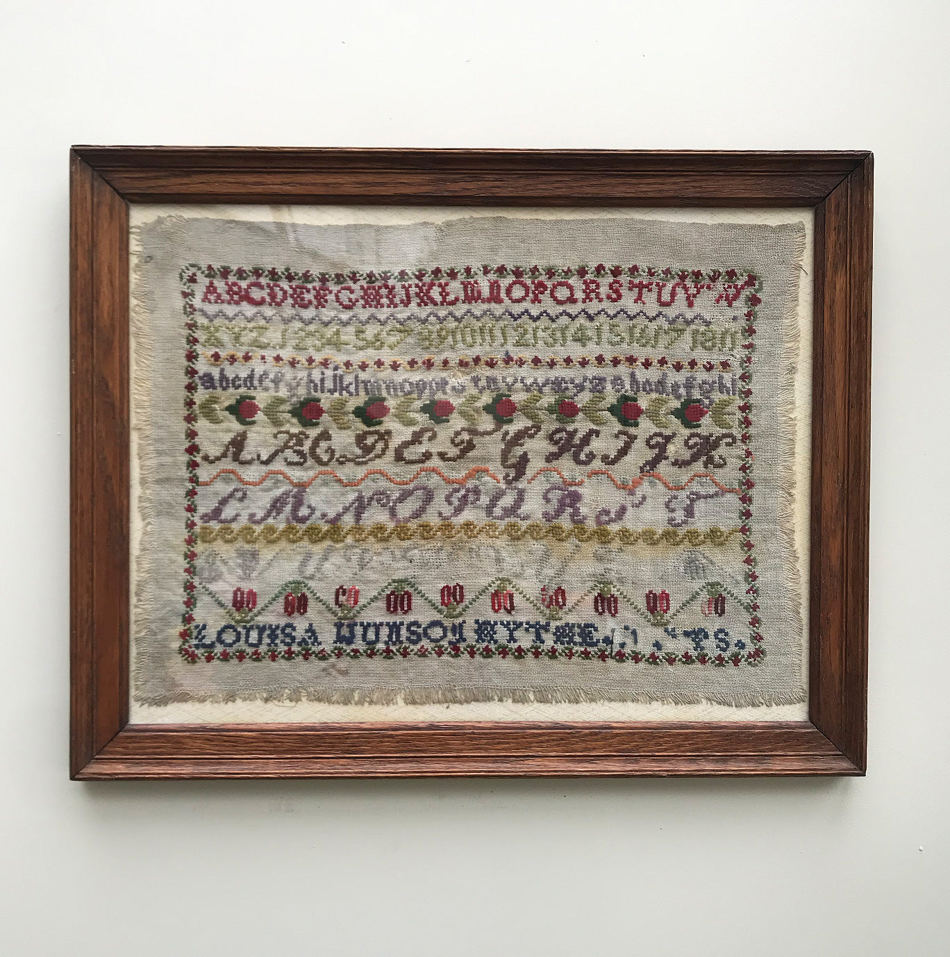 Framed Victorian Sampler