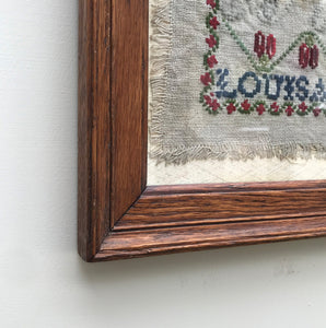 Framed Victorian Sampler