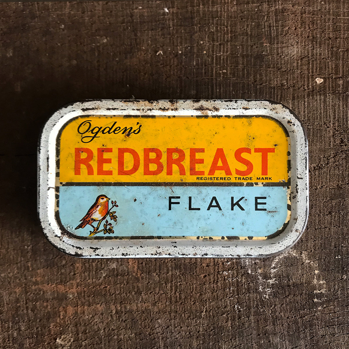 Vintage Ogdens Redbreast Tin - IntoVintage.co.uk – Intovintage.co.uk