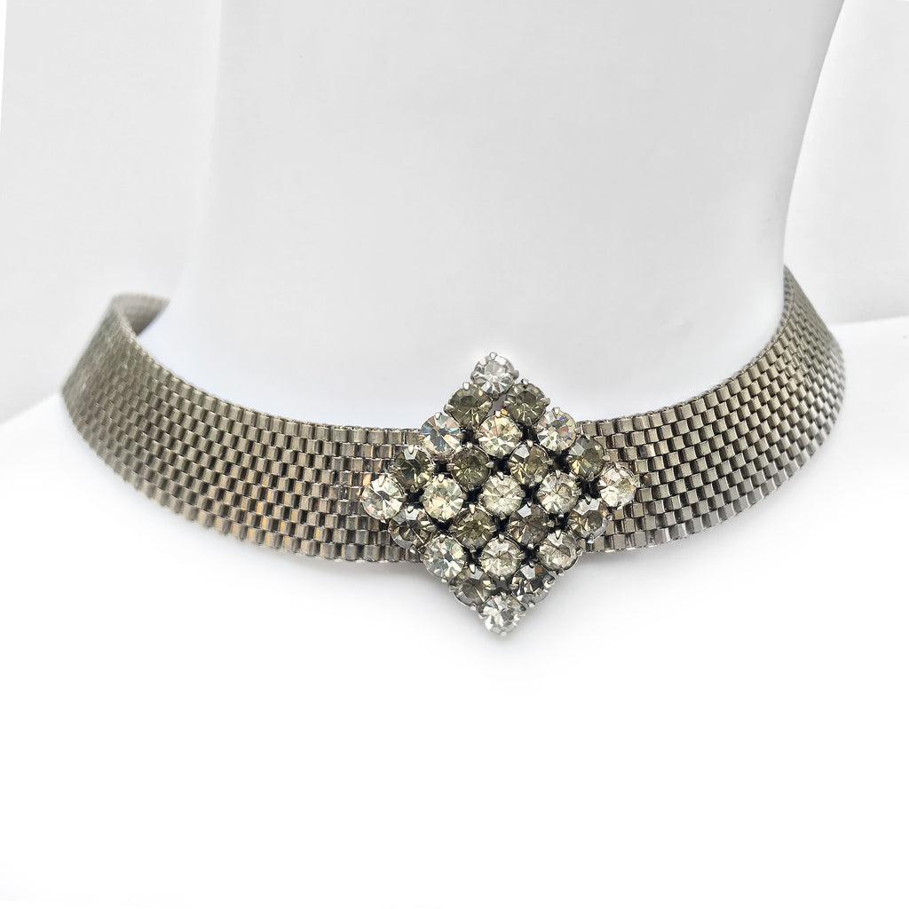 Vintage Diamante Choker - SHOP NOW - www.intovintage.co.uk