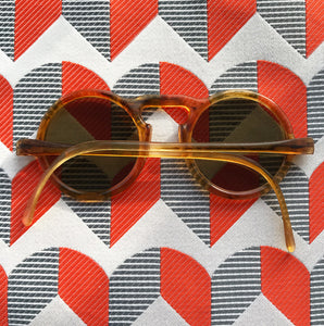 Cool, stylish pair of 1930s Art DecoSunglasses with snakeskin effect leather case. Ideal for the coming summer months - SHOP NOW - www.intovintage.co.uk