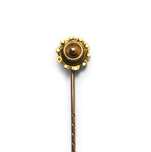 Smart Edwardian 15 CT gold tie pin with small inset diamond. Add a stylish vintage vibe to your best ties - SHOP NOW - www.intovintage.co.uk