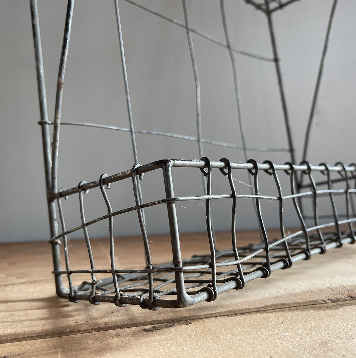 A very practical Galvanised Wire Rack. Perfect for the back of a door or even on the wall. It has eyelet fixings on the back so easy to hang - SHOP NOW - www.intovintage.co.uk