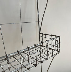 A very practical Galvanised Wire Rack. Perfect for the back of a door or even on the wall. It has eyelet fixings on the back so easy to hang - SHOP NOW - www.intovintage.co.uk